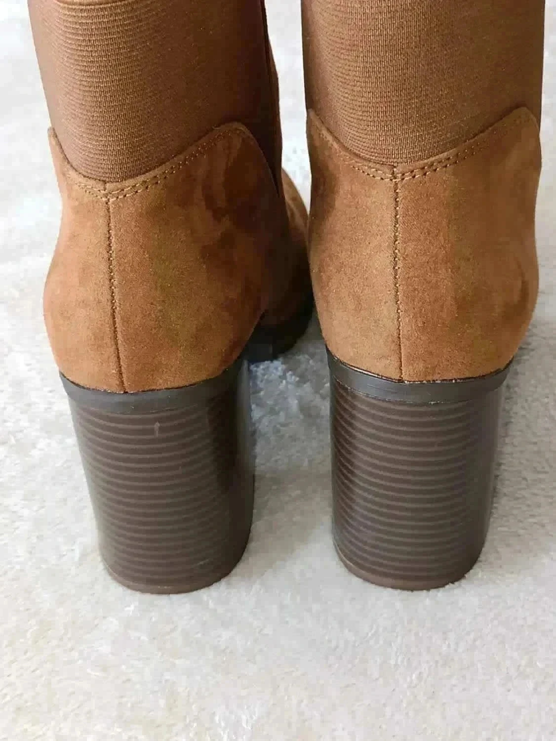 Botins castanhos com salto quadrado 39 – photo 5